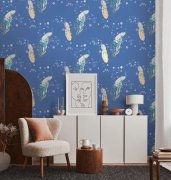 Vliesová tapeta pávi modrá 389063 / Tapety na zeď 38906-3 House of Turnowsky (0,53 x 10,05 m) A.S.Création