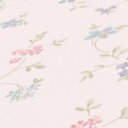 Vliesová tapeta s úponky rostlin - modrá, zelená, růžová, bílá s jemným květinovým vzorem - matná, mírně strukturovaná vliesová tapeta na zeď od A.S.Création z kolekce Maison Charme