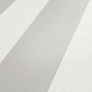 Vliesová tapeta v mladistvém stylu, šedé a bílé pruhy, textillní struktura - vliesová tapeta na zeď od A.S.Création z kolekce Maison Charme