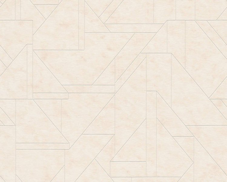 Vliesová tapeta geometrická krémová, stříbrná 4002391182 (0,53 x 10,05 m) A.S.Création