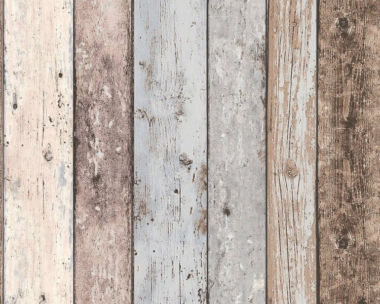 Vliesová tapeta barevná dřevěná prkna 8550-39 / Tapety na zeď 855039 Wood´n Stone 2 (0,53 x 10,05 m) A.S.Création