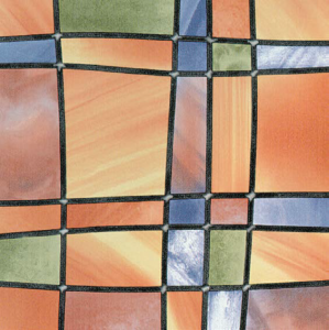 Samolepící tapeta na sklo barevná vitráž 11803 šířka 45 cm, metráž / barevné okenní vitrážové tapety a fólie BARCELONA Gekkofix