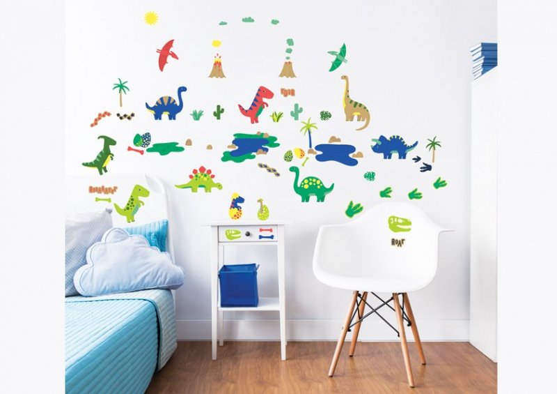 Samolepicí dekorace pro děti Walltastic Dinosauři / Samolepky na zeď 45026 (46 x 34 cm)