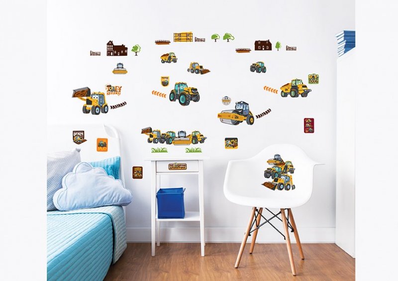 Samolepicí dekorace pro děti Walltastic JCB / Samolepky na zeď 44722 (46 x 34 cm)