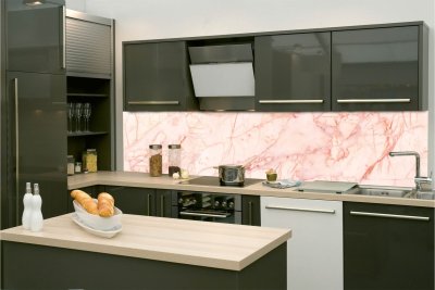 Samolepicí fototapeta na kuchyňskou linku Růžový mramor KI-260-157 / Fototapety do kuchyně Dimex (260 x 60 cm)