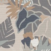 Vliesová tapeta džungle, listy - barevná, hnědá, růžová 390964 / Tapety na zeď 39096-4 Antigua (0,53 x 10,05 m) A.S.Création