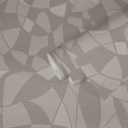Vliesová tapeta abstraktní, geometrický vzor - šedá, krémová 390933 / Tapety na zeď 39093-3 Antigua (0,53 x 10,05 m) A.S.Création