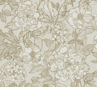 Vliesová tapeta květinový vzor, béžová, krémová 653-05 / Tapety na zeď Stylish 100388 (0,53 x 10,05 m) Dekens