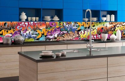 Fototapeta do kuchyně Graffiti, 350 x 60 cm / KI-350-020 / samolepicí fototapety na kuchyňskou linku DIMEX