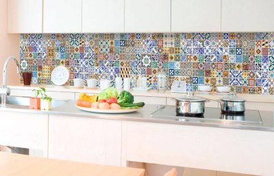 Fototapeta do kuchyně Portugalské kachličky, 350 x 60 cm / KI-350-097 / samolepicí fototapety na kuchyňskou linku DIMEX
