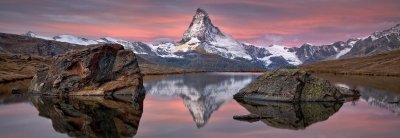 Fototapeta 4 dílná / Fototapety 4 dílné na zeď Komar (368 x 127 cm) Matterhorn 4-322