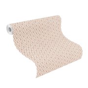 Vliesová tapeta geometrická, kosočtverce - červená, béžová410662 / Tapety na zeď Beachhouse (0,53 x 10,05 m) Rasch