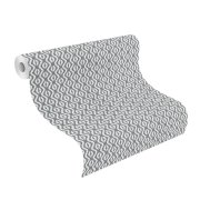 Vliesová tapeta geometrická, kosočtverce - modrá, bílá 410648 / Tapety na zeď Beachhouse (0,53 x 10,05 m) Rasch