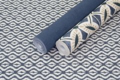 Vliesová tapeta geometrická, kosočtverce - modrá, bílá 410648 / Tapety na zeď Beachhouse (0,53 x 10,05 m) Rasch