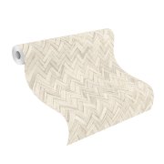 Vliesová tapeta béžové, krémové parkety, dřevo 410372 / Tapety na zeď Beachhouse (0,53 x 10,05 m) Rasch