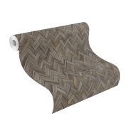 Vliesová tapeta hnědé parkety, dřevo 410358 / Tapety na zeď Beachhouse (0,53 x 10,05 m) Rasch