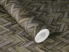 Vliesová tapeta hnědé parkety, dřevo 410358 / Tapety na zeď Beachhouse (0,53 x 10,05 m) Rasch