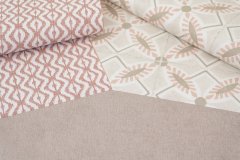 Vliesová tapeta retro - kachličky, květy, geometrická - růžová, béžová 410273 / Tapety na zeď Beachhouse (0,53 x 10,05 m) Rasch