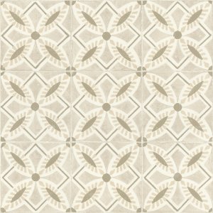 Vliesová tapeta retro - kachličky, květy, geometrická - krémová, béžová 410266 / Tapety na zeď Beachhouse (0,53 x 10,05 m) Rasch