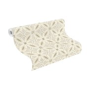 Vliesová tapeta retro - kachličky, květy, geometrická - krémová, béžová 410266 / Tapety na zeď Beachhouse (0,53 x 10,05 m) Rasch