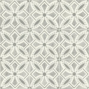 Vliesová tapeta retro - kachličky, květy, geometrická - šedá 410259 / Tapety na zeď Beachhouse (0,53 x 10,05 m) Rasch