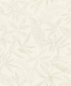 Vliesová tapeta listy - béžová, krémová 600568 / Tapety na zeď Schöner Wohnen CL (0,53 x 10,05 m) Rasch