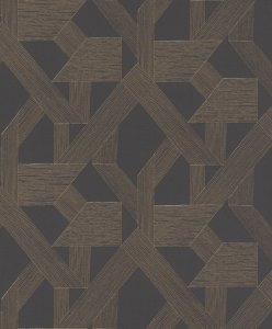 Vliesová tapeta geometrická - černá, zlatá 600445 / Tapety na zeď Schöner Wohnen CL (0,53 x 10,05 m) Rasch