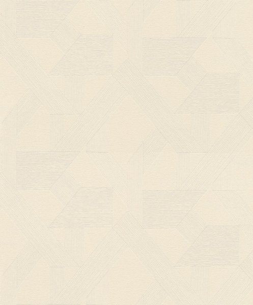 Vliesová tapeta geometrická - béžová, krémová 600438 / Tapety na zeď Schöner Wohnen CL (0,53 x 10,05 m) Rasch