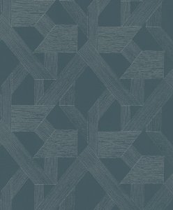Vliesová tapeta geometrická - modrá, stříbrná 600414 / Tapety na zeď Schöner Wohnen CL (0,53 x 10,05 m) Rasch