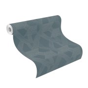 Vliesová tapeta geometrická - modrá, stříbrná 600414 / Tapety na zeď Schöner Wohnen CL (0,53 x 10,05 m) Rasch