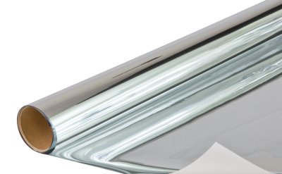 Samolepicí protisluneční fólie na okna stříbrná zrcadlový efekt, rozměr 75 cm x 1,5 m / zastiňovací fólie na sklo 53436 One Way Mirror Venilia
