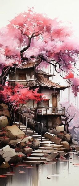 Vliesová fototapeta Japonsko šířka 85 cm x výška 200 cm - vlastní motiv - zboží je vyrobeno na přání zákazníka, nelze uplatnit odstoupení od kupní smlouvy - originální data nebyly nevhodné k tisku