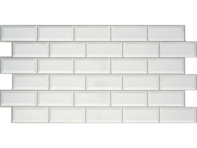 3D obkladový panel na zeď P002 bílé cihly 96 x 48,5 cm / 3D stěnové obkladové panely PVC Regul