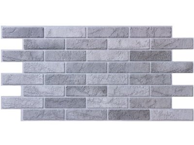 3D obkladový panel na zeď P009 šedé cihly 96 x 48,5 cm / 3D stěnové obkladové panely PVC Regul