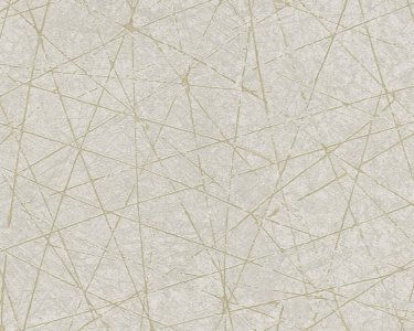 Vliesová tapeta krémově šedá, zlatá grafická 4002391773 (0,53 x 10,05 m) A.S.Création