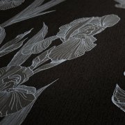 Vliesová tapeta na zeď černá, šedá, bílá, květiny, květinový vzor. Moderní vliesová tapeta z kolekce Daniel Hechter 6