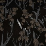 Vliesová tapeta na zeď černá, šedá, hnědá, květiny, květinový vzor. Moderní vliesová tapeta z kolekce Daniel Hechter 6