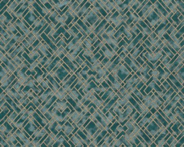 Vliesová 3D tapeta geometrická zelená, zlatá 4002388285 (0,53 x 10,05 m) A.S.Création