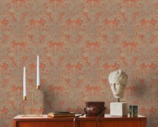 Luxusní vliesová tapeta barokní, zámecká - oranžová, tyrkysová 4002391192 (0,53 x 10,05 m) A.S.Création