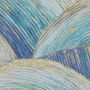 Luxusní vliesová tapeta vlny - modrá, tyrkysová, zelená, zlatá 4002391051 (0,53 x 10,05 m) A.S.Création