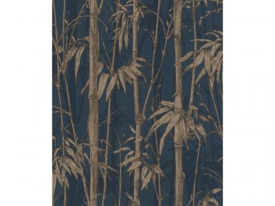 Vliesová tapeta 484892 modrá, hnědá, bambus / Tapety na zeď Florentine III (0,53 x 10,05 m) Rasch
