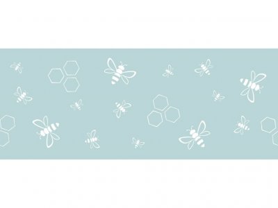 Jarní statická bordura na sklo S2 (20 x 150 cm) / Dekorativní statické bordury Včelky