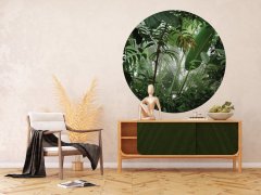 Samolepicí fototapeta Džungle 140x140 cm CR3313 Jungle / kruhové samolepicí vliesové dekorace La Form (ø 140 cm) AG Design