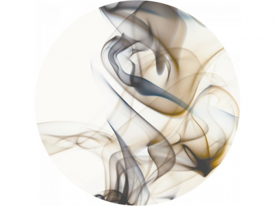 Samolepicí fototapeta kouř 140x140 cm CR3336 Flowing Smoke / kruhové samolepicí vliesové dekorace La Form (ø 140 cm) AG Design