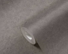 Tmavě šedá imitace betonu, vliesová jemně strukturovaná tapeta od A.S.Création