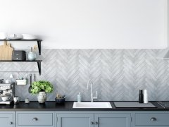 Stěnový obklad Ceramics šedé dřevěné parkety 270-0176 šířka 67,5 cm, metráž / do kuchyně, koupelny vinylová tapeta na metry 2700176 D-c-fix