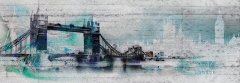 Čtyřdílná papírová fototapeta Tower Bridge, Londýn z kolekce Sunny Decor výrobce Komar