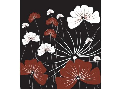 Vliesová fototapeta Květiny na černém pozadí 225 x 250 cm + lepidlo zdarma / MS-3-0156 vliesové fototapety na zeď DIMEX