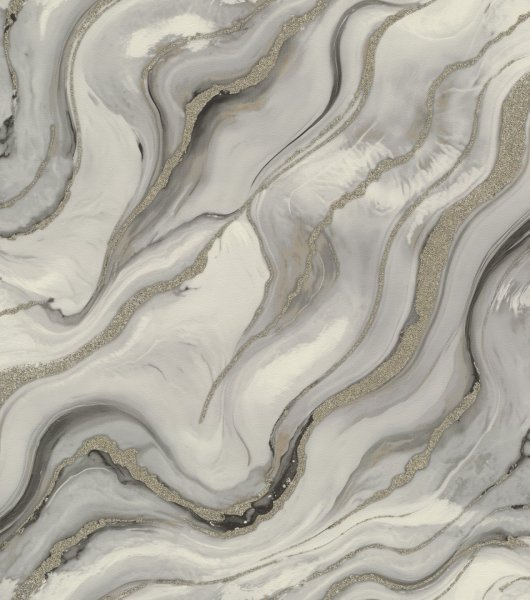 Vliesová tapeta šedo-stíbrný mramor 497625 / Vliesové tapety na zeď Factory VI (0,53 x 10,05 m) Rasch