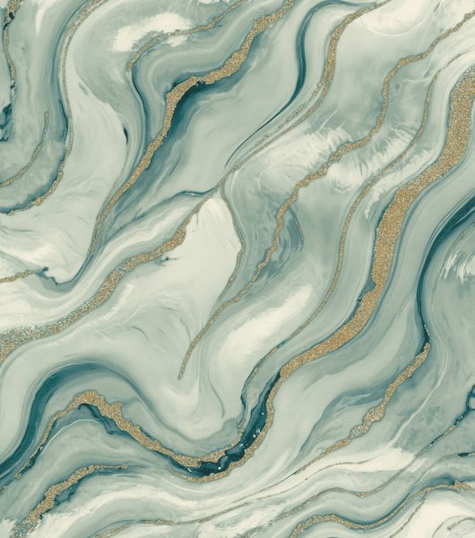 Vliesová tapeta zelený mramor 497632 / Vliesové tapety na zeď Factory VI (0,53 x 10,05 m) Rasch